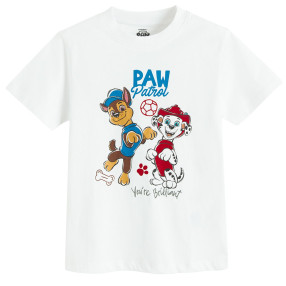 Тениска с къс ръкав PAW PATROL, цвят: Бял