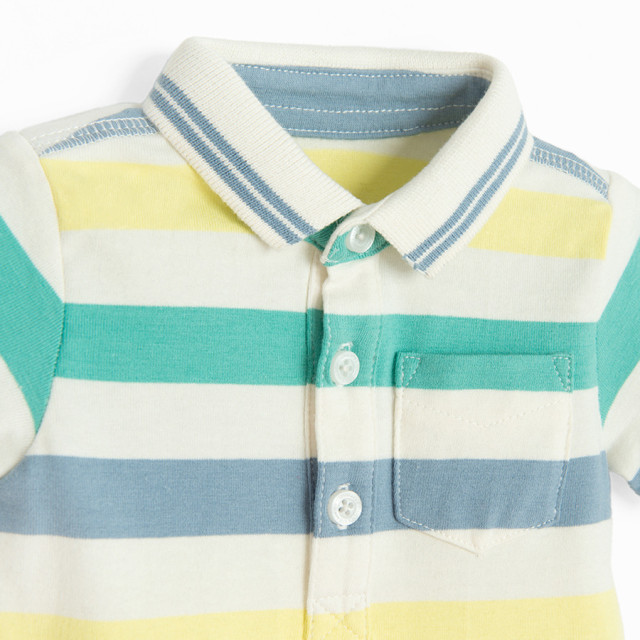 Боди с къс ръкав, цвят: Райе