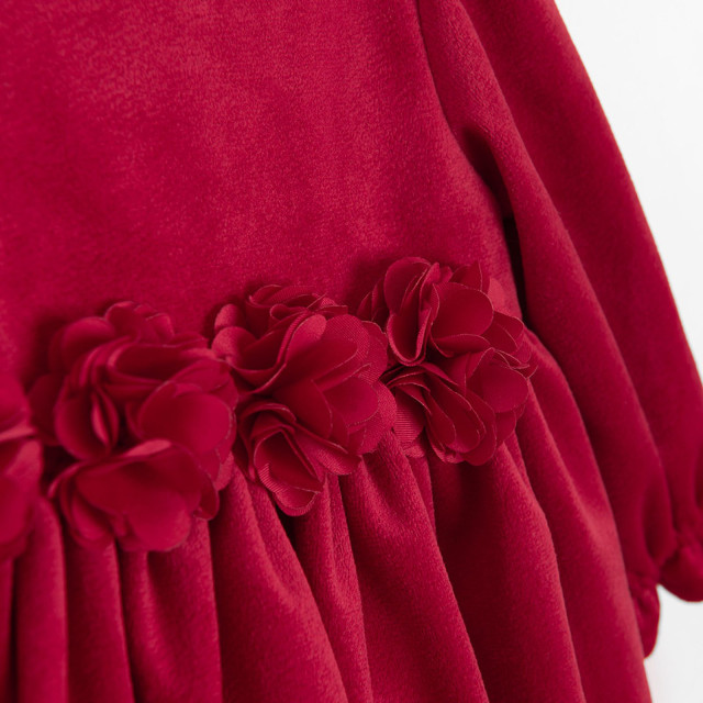 Рокля с дълъг ръкав, цвят: Червен