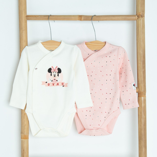 Боди с дълъг ръкав 2бр. MICKEY & FRIENDS, цвят: Микс