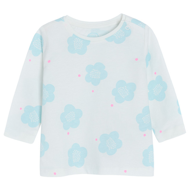 Блуза с дълъг ръкав, цвят: Бял