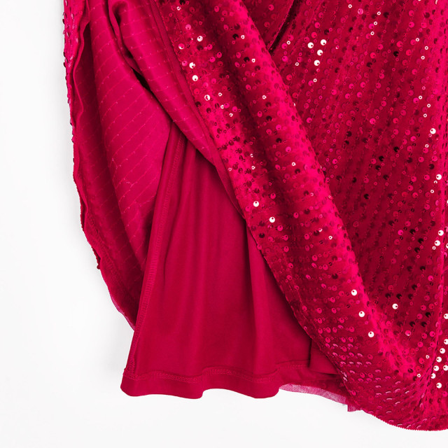 Рокля с къс ръкав, цвят: Червен