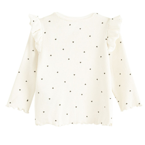 Блуза с дълъг ръкав, цвят: Бял