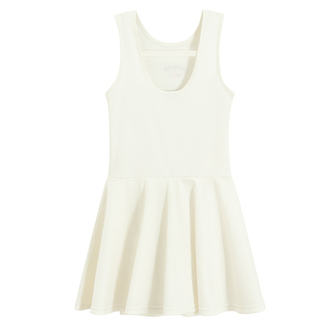 Рокля без ръкав, цвят: Бял