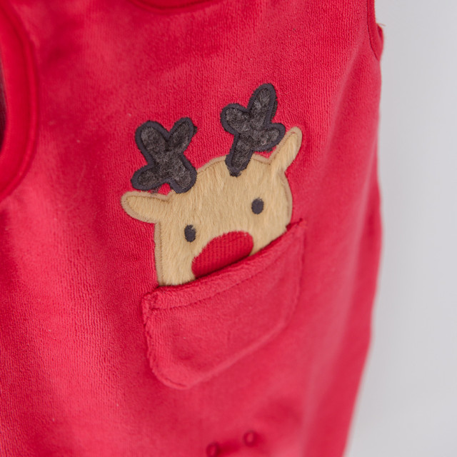 Боди с дълъг ръкав, цвят: Червен