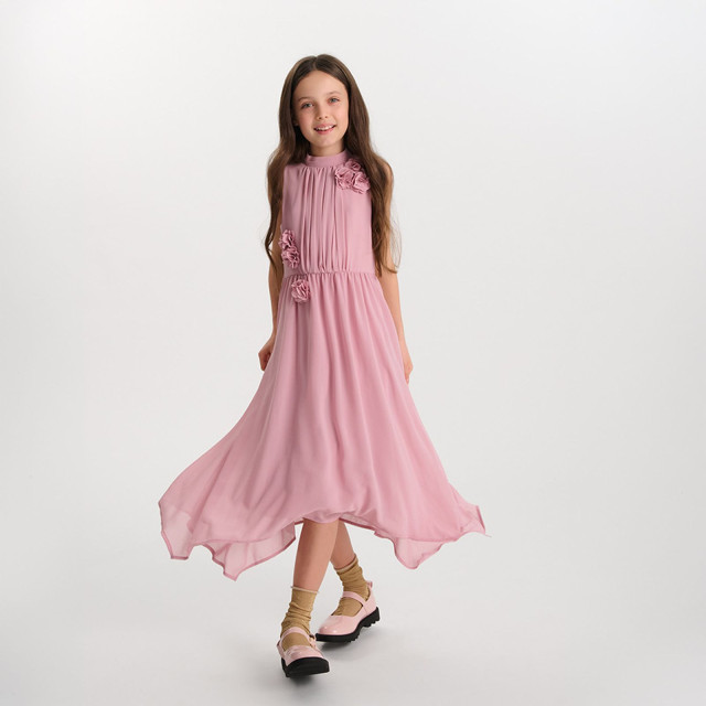 Рокля без ръкав, цвят: Розов