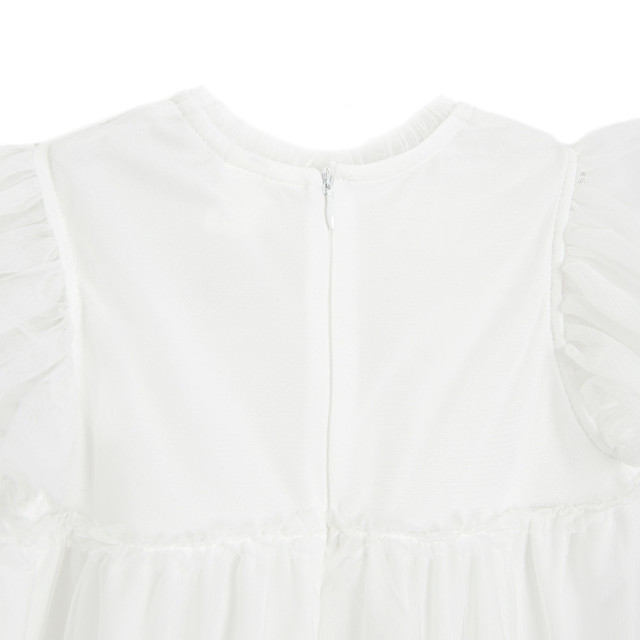 Рокля с къс ръкав, цвят: Бял