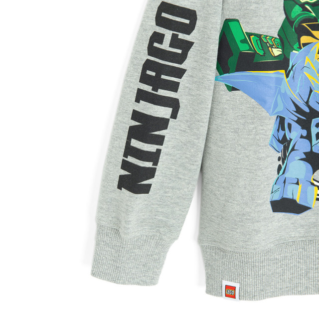 Блуза с дълъг ръкав LEGO NINJAGO, цвят: Сив меланж