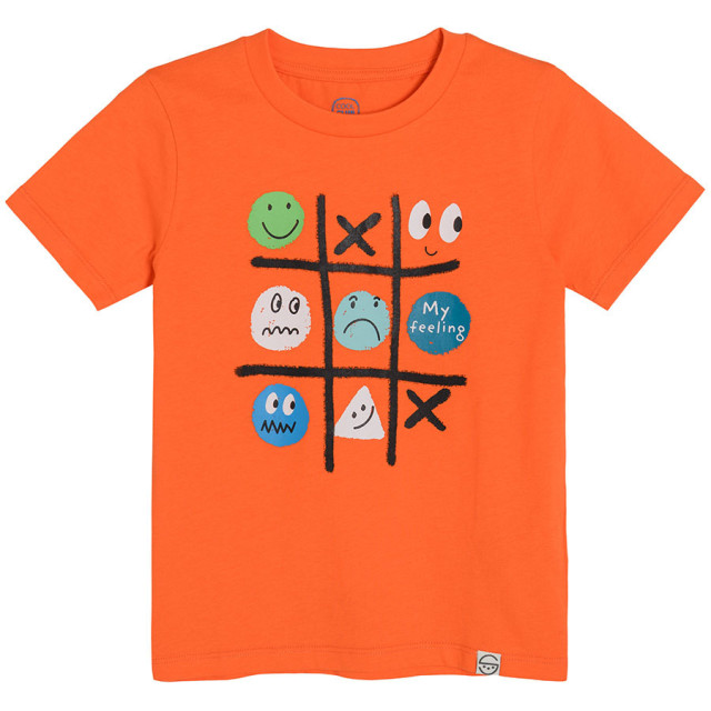 Тениска с къс ръкав, цвят: Оранжев