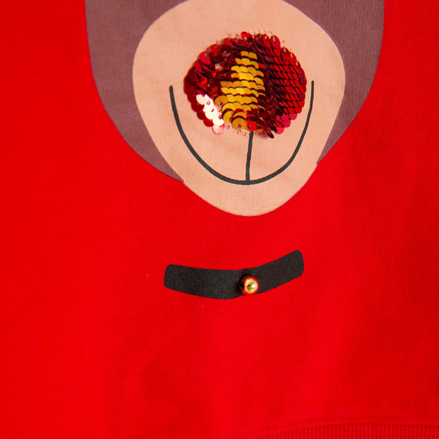 Блуза с дълъг ръкав, цвят: Червен