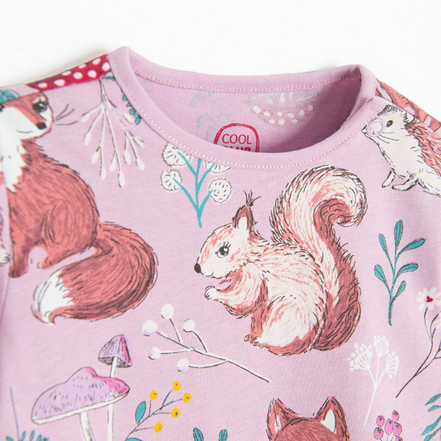 Рокля с дълъг ръкав, цвят: Пепеляво лилав