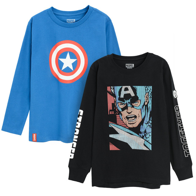 Тениска с дълъг ръкав 2бр. MARVEL, цвят: Микс