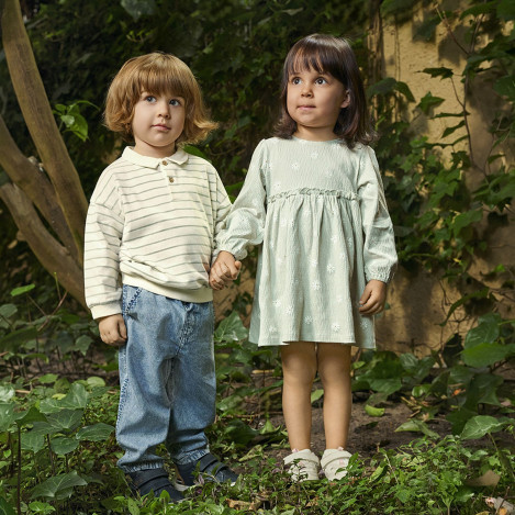 Рокля с дълъг ръкав, цвят: Зелен