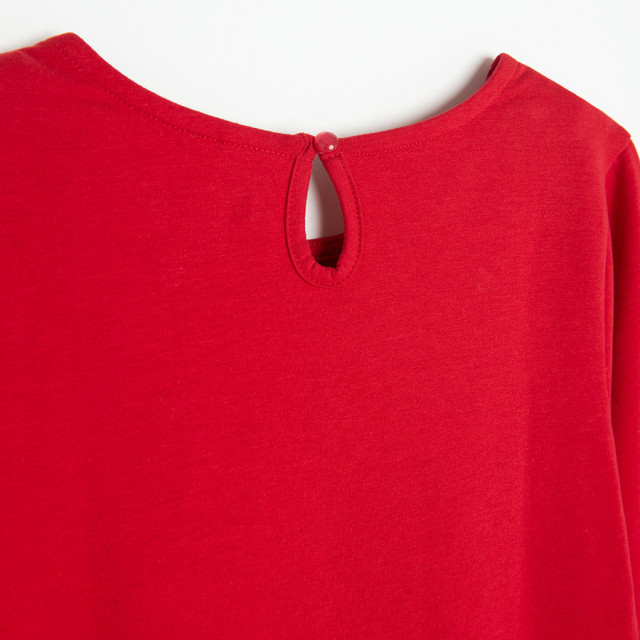 Рокля с дълъг ръкав, цвят: Червен