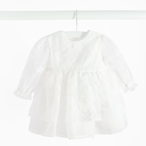 Рокля с дълъг ръкав, цвят: Бял