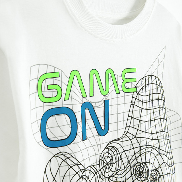 Тениска с къс ръкав, цвят: Бял