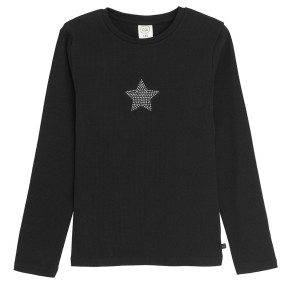 Тениска с дълъг ръкав, цвят: Черен