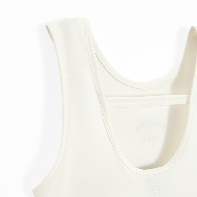 Рокля без ръкав, цвят: Бял