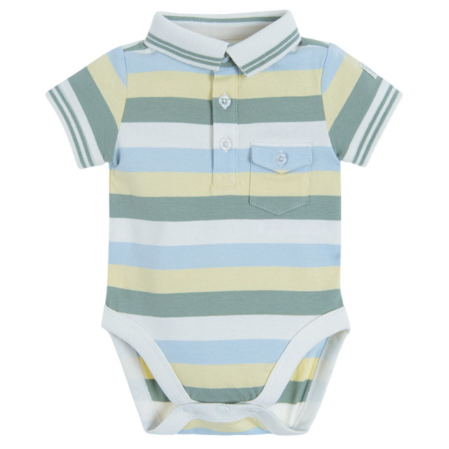 Боди с къс ръкав, цвят: Маслинов