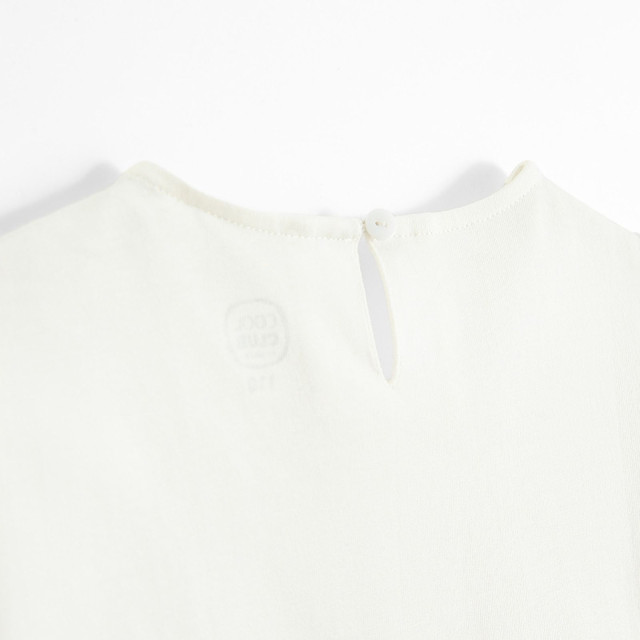 Блуза с къс ръкав, цвят: Бял