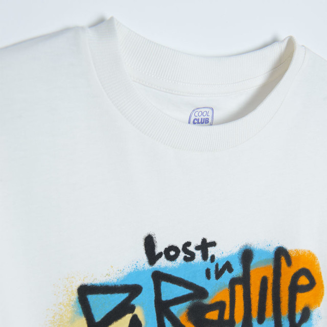 Тениска с къс ръкав, цвят: Бял