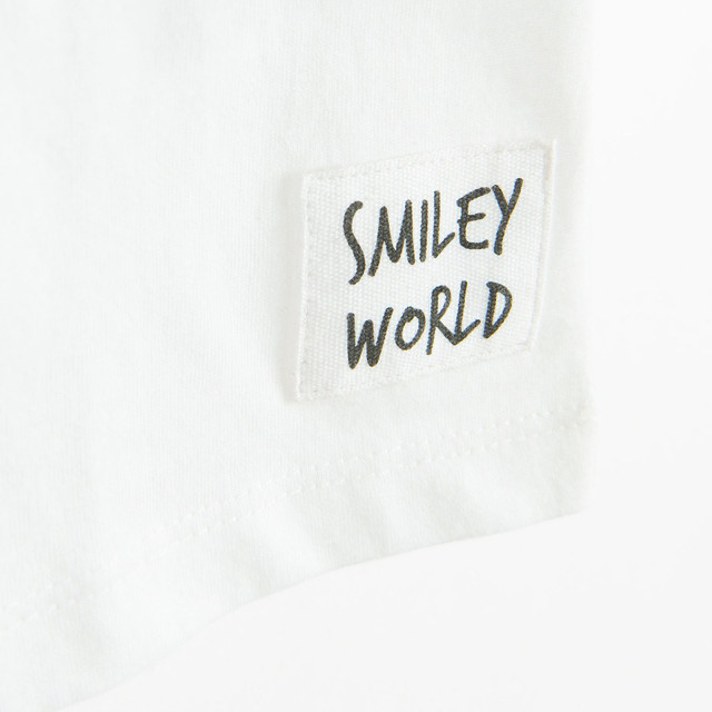 Тениска с къс ръкав SMILEY, цвят: Мръсно бял