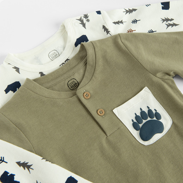 Боди с дълъг ръкав 2бр., цвят: Микс