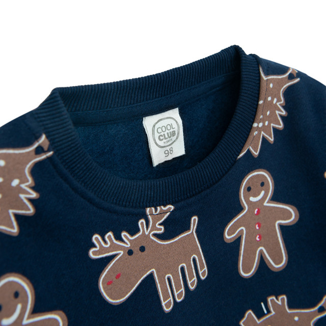 Блуза с дълъг ръкав, цвят: Морско син