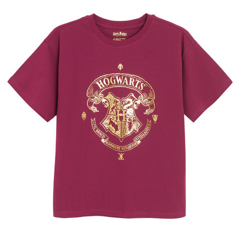 Тениска с къс ръкав HARRY POTTER, цвят: Бургунди