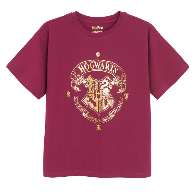 Тениска с къс ръкав HARRY POTTER, цвят: Бургунди