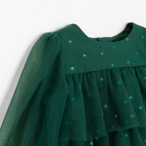 Рокля с дълъг ръкав, цвят: Зелен