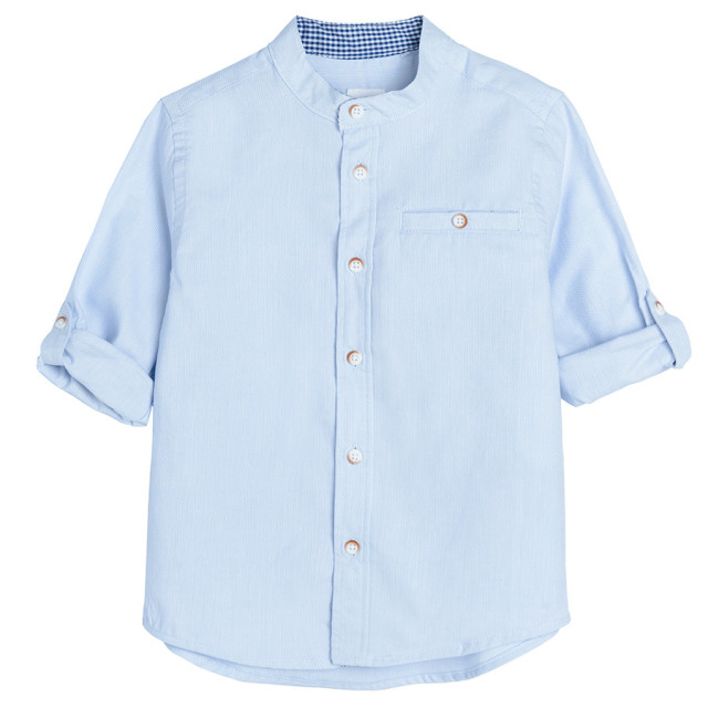 Риза с дълъг ръкав, цвят: Светло син