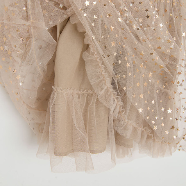 Рокля с дълъг ръкав, цвят: Бежов