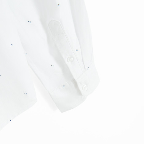 Риза с дълъг ръкав, цвят: Бял