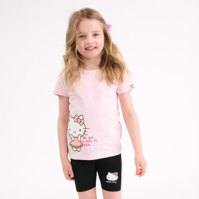 Тениска с къс ръкав HELLO KITTY, цвят: Розов