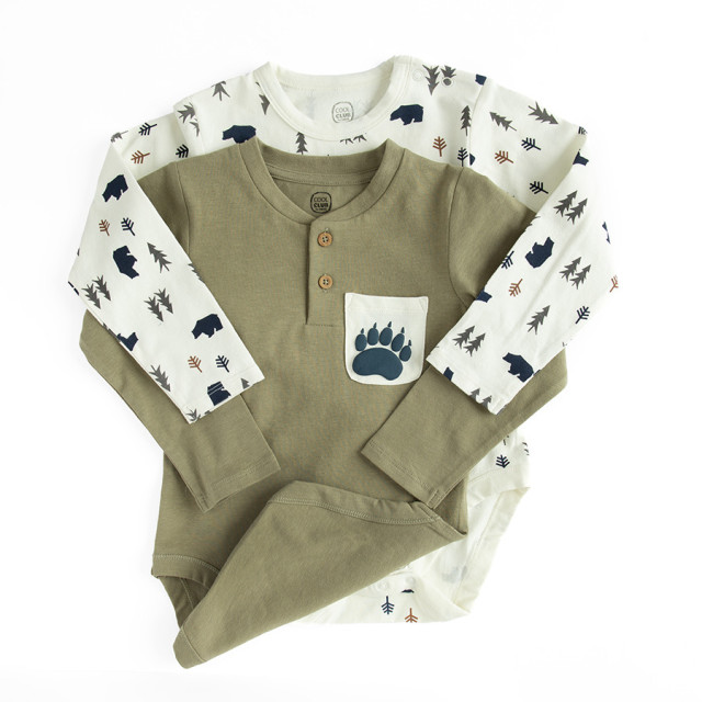 Боди с дълъг ръкав 2бр., цвят: Микс