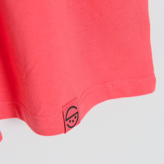 Рокля с къс ръкав, цвят: Коралов