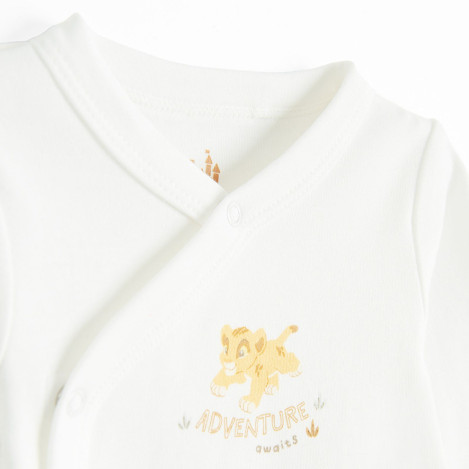 Боди с дълъг ръкав 2бр. THE LION KING, цвят: Бял