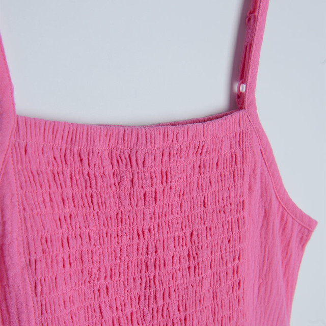 Рокля с къс ръкав, цвят: Розов