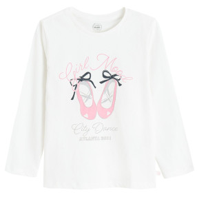 Тениска с дълъг ръкав, цвят: Бял