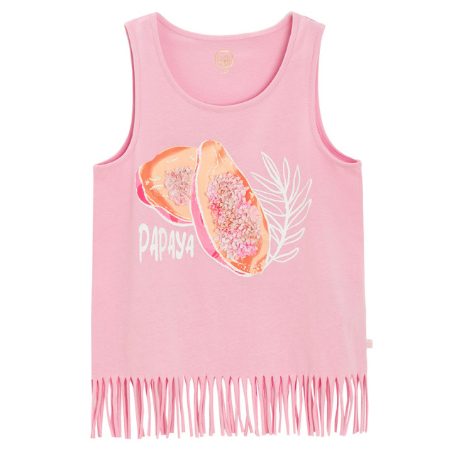 Блуза без ръкави, цвят: Розов