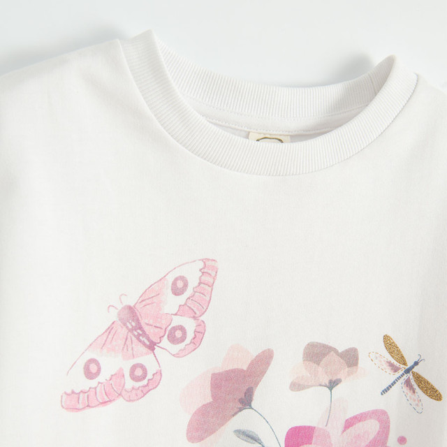 Блуза с дълъг ръкав, цвят: Бял