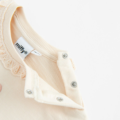 Блуза с дълъг ръкав MIFFY, цвят: Бежов