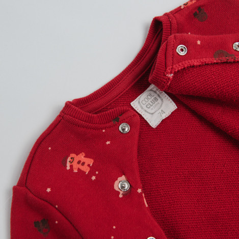 Камизолка с дълъг ръкав, цвят: Червен