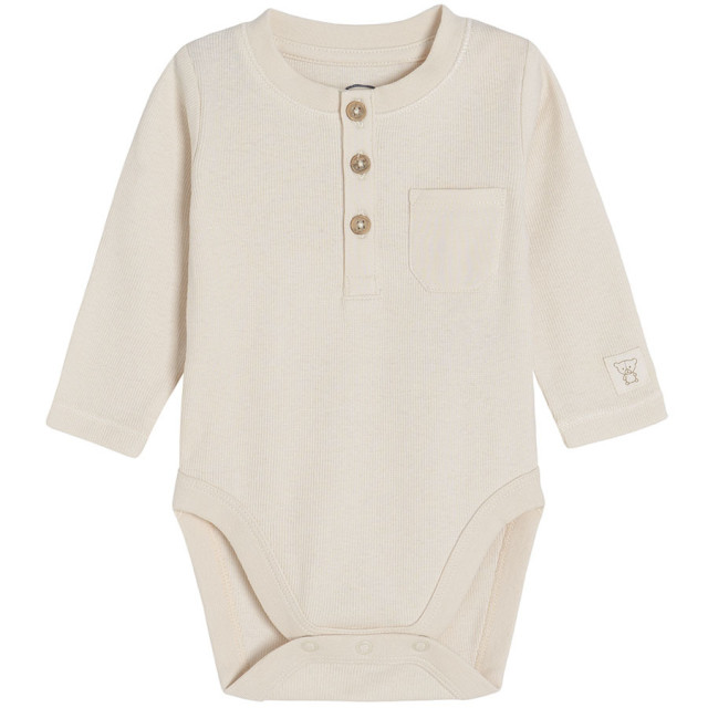 Боди с дълъг ръкав, цвят: Бежов