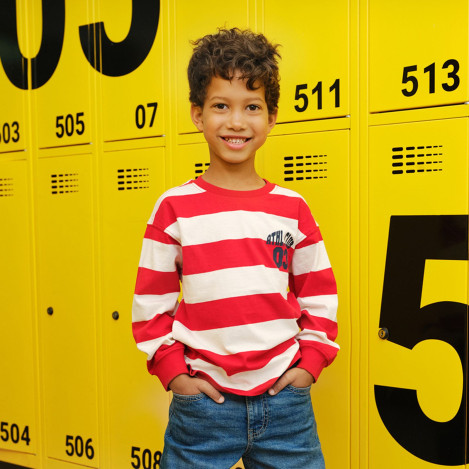 Блуза с дълъг ръкав, цвят: Райе