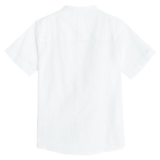 Риза с къс ръкав, цвят: Бял