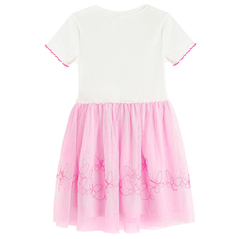 Рокля с къс ръкав, цвят: Розов