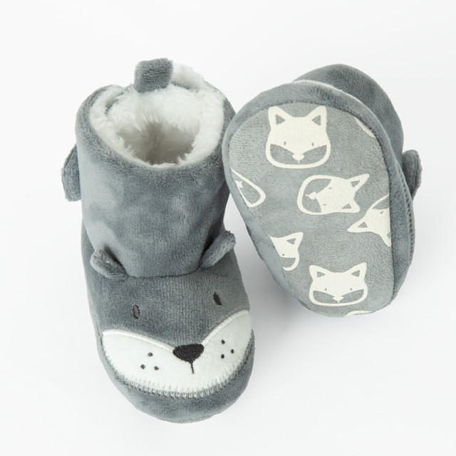 Пантофи, цвят: Сив