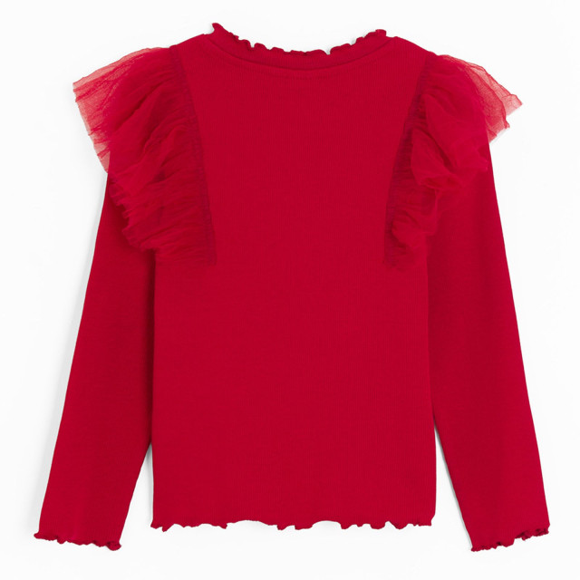 Блуза с дълъг ръкав, цвят: Червен